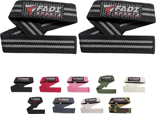 Vista 13 de Lifting Wrist Straps for Weightlifting Gym Deadlift and Pull Ups 24 Inch Cotton with 5mm Padded Neoprene for Grip Support Powerlifting Bodybuilding