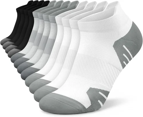 Vista 9 de PAPLUS Ankle Compression Socks for Women Running Socks With Arch Support negro (6 pares)