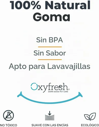 Vista 9 de Oxyfresh Juguete dental masticable para perros, el mejor juguete de limpieza de dientes de perro, un simple juguete de mordida y cepillo que ayuda a