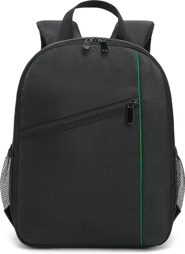 Vista 3 de Cámara digital DSLR impermeable, mochila de hombro para mujeres y hombres adolescentes (verde)