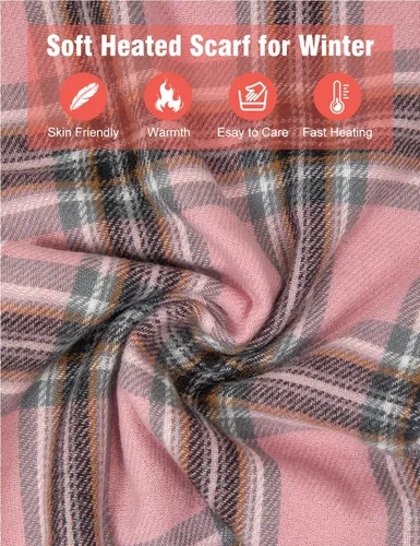 Vista 6 de Heated Scarf for Women Include Rechargeable Battery, Winter Electric Neck Scarf for Cold Weather