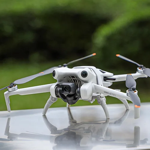 Vista 2 de Mavic Mini4 Pro - Kit de pierna de tren de aterrizaje plegable para DJI Mini 4 Pro RC Cámara Drone Accesorios Extensor de Altura Extensiones Gris