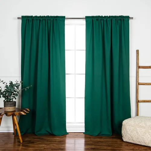 Vista 44 de Best Home Fashion Paneles de cortinas opacas de alta calidad, con aislamiento térmico sólido, cortinas opacas para tratamiento de ventanas