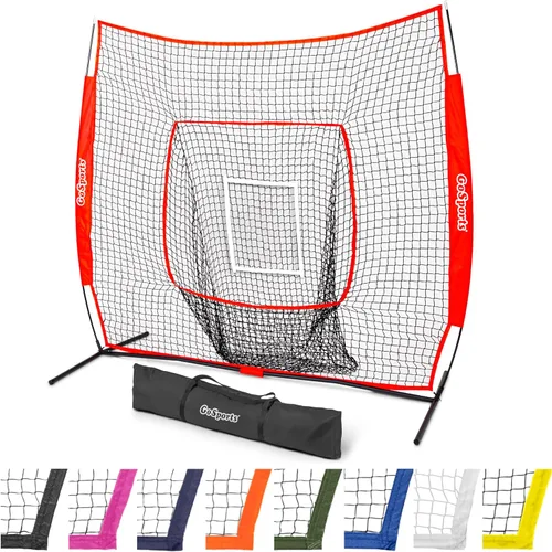 Vista 8 de GoSports 7 x 7 ft Baseball & Softball Nets - Available in Team Colors - Batting & Pitching Net with Strike Zone