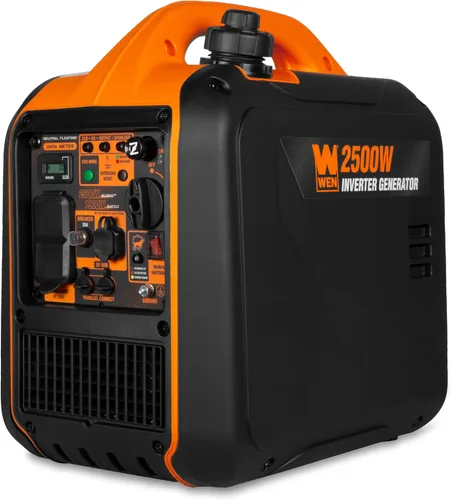 Vista 10 de WEN 56225i Generador inversor portátil de 2250 vatios, funciona con gas, con apagado de combustible, cumple con CARB, negro