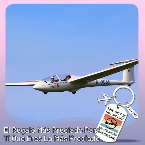 Vista 7 de Regalos de piloto, llavero de avión, regalos para los amantes