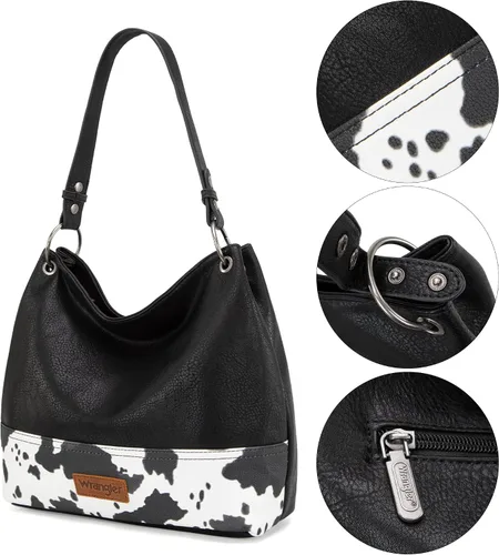Vista 46 de Wrangler Hobo - Bolsas para mujer de cuero vegano con asa superior, bolsos de hombro y bolsos