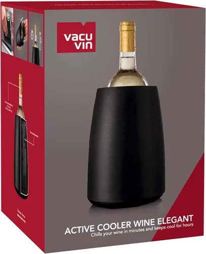 Vista 8 de Vacu Vin Rapid Ice – Enfriador de vino elegante – Negro, negro, Negro