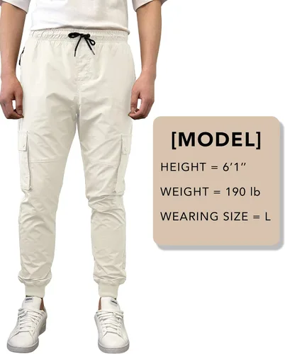 Vista 4 de Southpole Pantalones deportivos ligeros de nailon tipo cargo de secado rápido para hombre