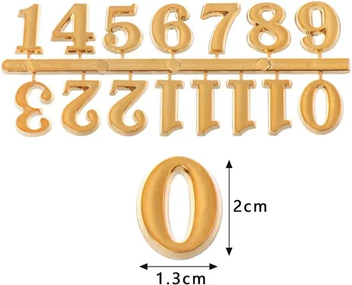 Vista 7 de Vctitil Kit de números de reloj de 6 piezas, número arábigo y número romano, números de reloj digital, diseño de manecillas de reloj, accesorios