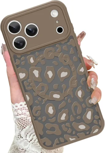 Vista 75 de KANGHAR - Funda para iPhone 11 [Compatible con Magsafe] Patrón estampado de leopardo Lindo guepardo Funda protectora magnética para niñas, mujeres