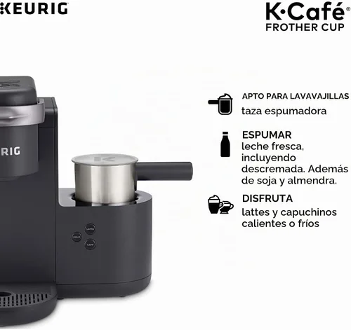 Vista 6 de Keurig Funciona con leche no láctea, espuma caliente y fría, solo cafeteras compatibles K-Café, 34 onzas, espumador de carbón