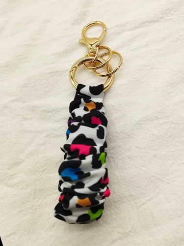 Vista 9 de Correa de muñeca con llavero elástico para mujer, llavero multifuncional