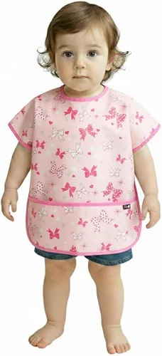 Vista 29 de Plie Short Sleeve Waterproof Bib for Toddlers – Easy Clean Feeding Apron for Mealtime, Daycare, Self-Feeding, Lightweight