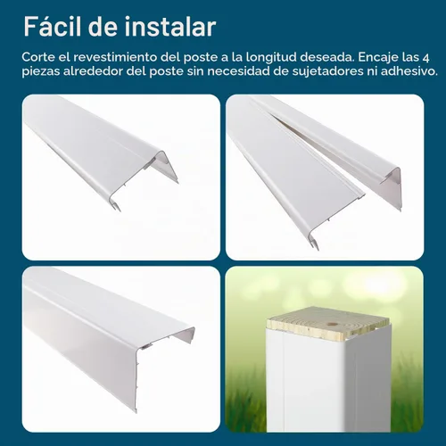 Vista 7 de Weatherables Envoltura de Poste de Vinilo de 6x6 – Envoltura de Poste de Porche de Vinilo Premium para Exteriores Resistente a la Intemperie