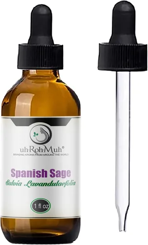 Vista 8 de Aceite esencial de salvia española orgánica certificada por USDA Puro España - 0.2 fl oz