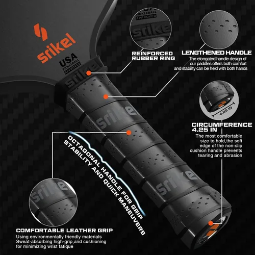 Vista 4 de DuraFoam - Paleta de pickleball profesional de fibra de carbono T700, raqueta de núcleo de espuma 100% para disparos consistentes, potencia y control