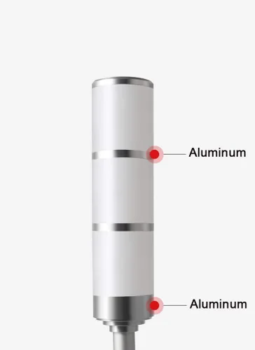 Vista 2 de Lámpara de advertencia LED de aluminio Led 3 Luz indicadora de color 3W 24V Máquina de taller Señal Zumbador Pila Torre Luz Alarma (24V)
