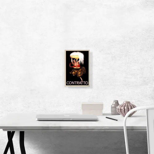 Vista 2 de ARTCANVAS Contratto - Licor de champán 1922 - Lienzo decorativo con marco estirado, póster de pintura giclée, decoración de pared por Leonetto