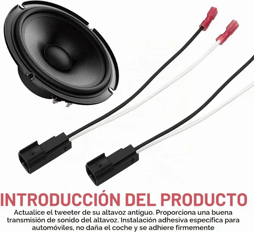 Vista 5 de 4 piezas de arnés de cableado de altavoz de auto, adaptador de conector de altavoz para puerta delantera trasera, piezas de reemplazo 72-5600