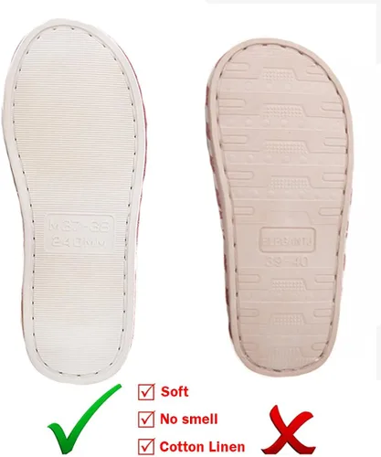 Vista 5 de Pantuflas unisex de algodón lavables con punta abierta para el hogar, zapatos de interior informales, de lino suave, suela antideslizante
