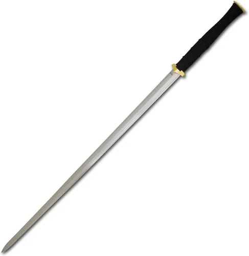 Vista 3 de Snake Eye presenta la espada katana samurái tradicional hecha a mano forjada a mano con soporte de exhibición y caja