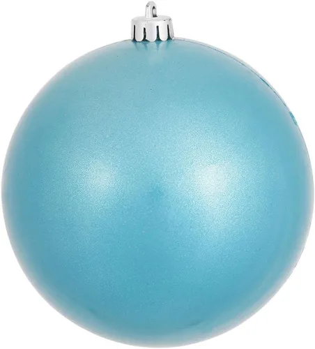 Vista 47 de Vickerman Adorno de bola de Navidad inastillable con acabado de lentejuelas con tapa perforada, 6 por bolsa, 4 pulgadas, color negro