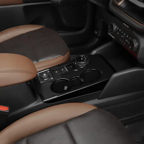 Vista 6 de Linskip Panel de Decoración de Cambio de Marchas Compatible con Ford Bronco Sport 2021 2022 2023 2024 2025, Cubierta Decorativa del Portavasos