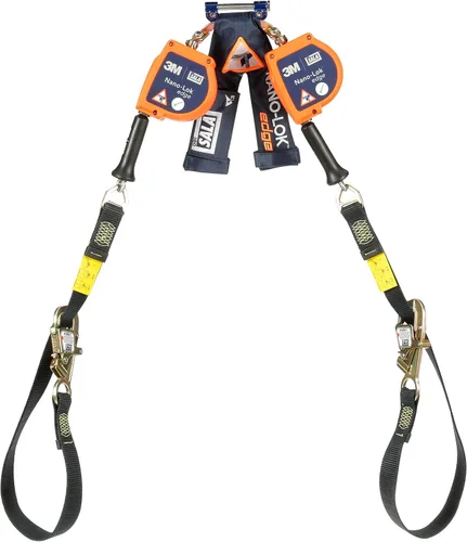 Vista 5 de 3M DBI-SALA Nano-Lok Edge 3500229 SRL, 8 pies, doble pata 100% de amarre, mosquetón de aluminio con borde afilado, conector rápido para montaje