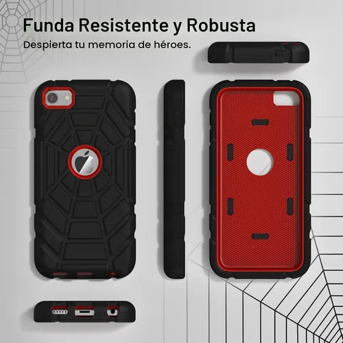 Vista 5 de Grifobes Funda para iPod Touch 7ª generación, iPod Touch 6ª/5ª generación, 3 en 1, resistente a prueba de golpes, funda protectora resistente