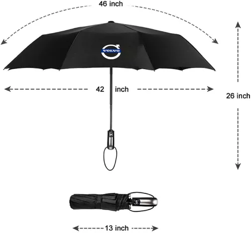 Vista 6 de NEEARI Paraguas UV resistente al viento compatible con Volvo 10 varillas, paraguas automático de apertura y cierre, secado rápido, impermeable