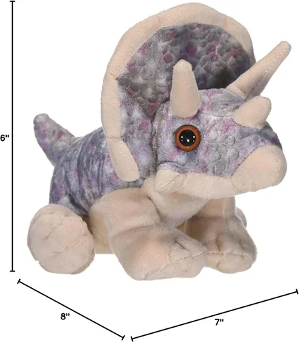 Vista 2 de Wild Republic CK-mini Triceratops Animal de peluche de 8 pulgadas , 8