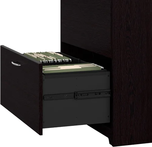 Vista 5 de Bush Furniture - Archivador lateral Cabot Collection de 2 cajones con herrajes cromados, elegante archivador para oficina en casa, cartas, archivos