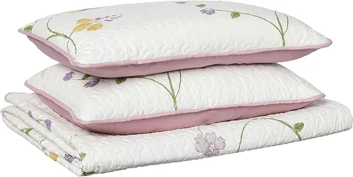 Vista 2 de Safdie & Co 60111.2T.15 Serenade Collection - Juego de edredón de 2 piezas, tamaño individual, multicolor, multicolor