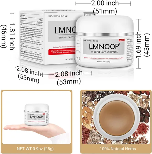 Vista 7 de Crema para el dolor de cama, ungüento orgánico para úlceras por decúbito, tratamiento de úlceras por presión, curación rápida de heridas