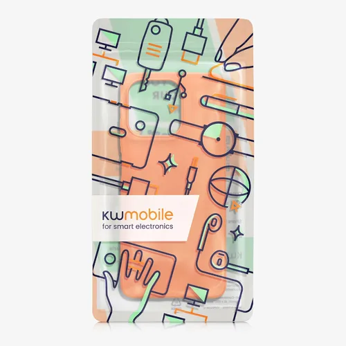 Vista 6 de kwmobile Funda compatible con Motorola Moto G15 / G15 Power/ G17 / G17 Power - Funda protectora de silicona TPU suave y delgada - Naranja afrutado