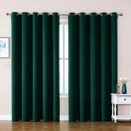 Vista 154 de ChrisDowa - Cortinas cortas para ventana de 40 pulgadas para dormitorio - Cortinas cortas con ojales y aislamiento térmico para oscurecer