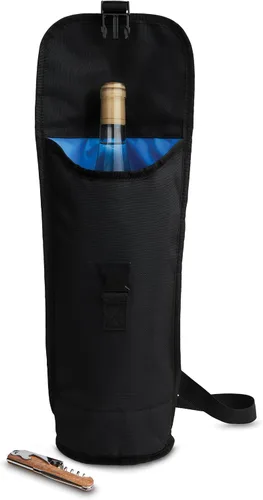 Vista 6 de PackIt Bolsa de vino congelable, se adapta a una botella de 25.4 fl oz, color negro Built-in ice packs, EcoFreeze+ Technology, Adjustable shoulder