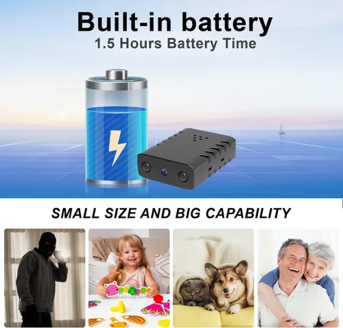 Vista 8 de Cámara inalámbrica WiFi con batería, cámara inalámbrica HD1080P para seguridad del hogar, cámara para mascotas, monitor de bebé