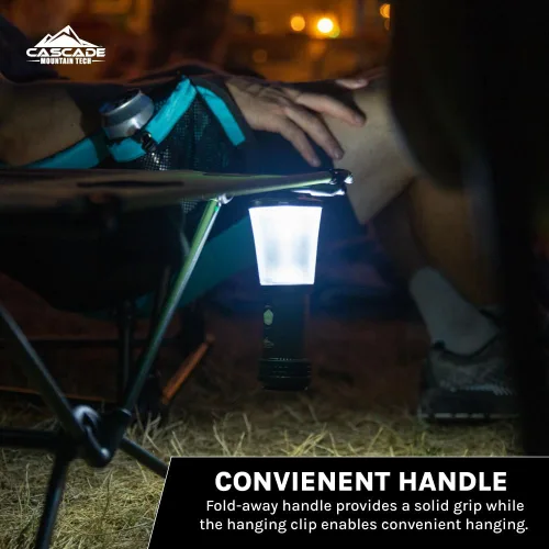 Vista 4 de Cascade Mountain Tech Linterna LED resistente al agua IPX4 de 500 lúmenes con 3 modos de luz para uso al aire libre y de emergencia, paquete de 3