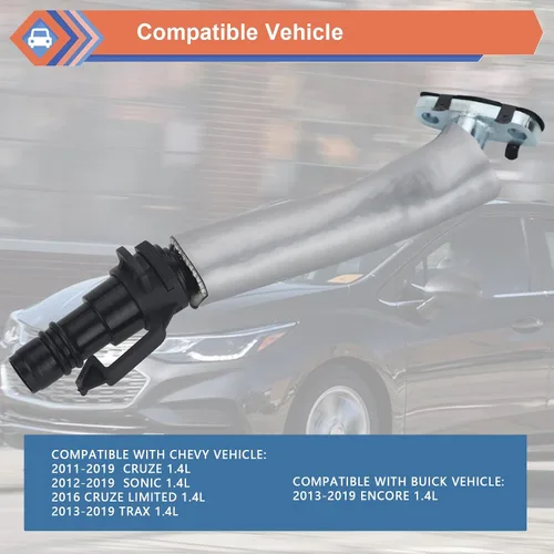 Vista 3 de Tubo de retorno de aceite del turbocompresor compatible con Chevy Buick Vehicle Cruze Sonic Trax Encore 1.4L, línea de retorno de aceite