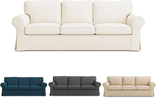Vista 7 de Ektorp - Funda de repuesto para sillón IKEA Ektorp, funda para silla Ektorp, solo funda Ektorp (beige diario)