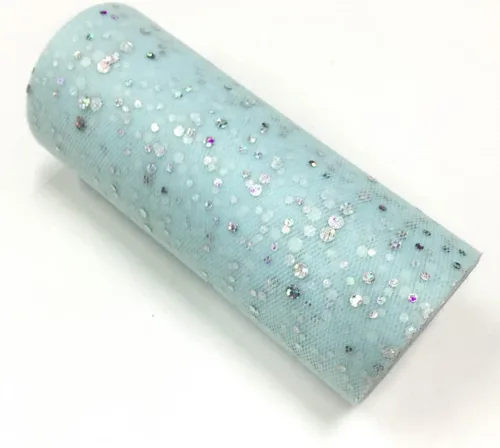 Vista 12 de Rollo de tul con lentejuelas con purpurina, decoración de boda, suministros de organza para fiestas de cumpleaños, carrete de tela, vestido tutú