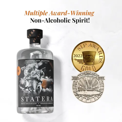 Vista 2 de Statera - Licores sin alcohol con electrolitos - Alternativa a la ginebra - Alternativa de licores destilados con botánicos de ginebra - Sin azúcar
