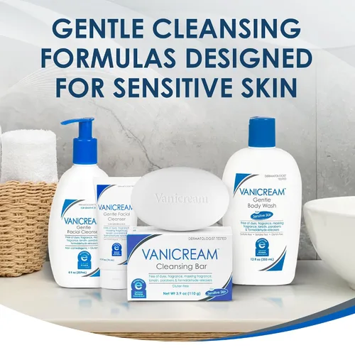 Vista 9 de Vanicream Limpiador facial suave, 2.5 onzas líquidas, formulado sin irritantes comunes para pieles sensibles, elimina el maquillaje, la suciedad