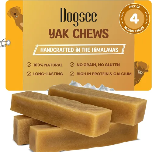 Vista 19 de Dogsee Himalayan Yak Chews (XL - 6 masticables) Masticables de yak para perros grandes Golosinas para perros Ayuda al dolor