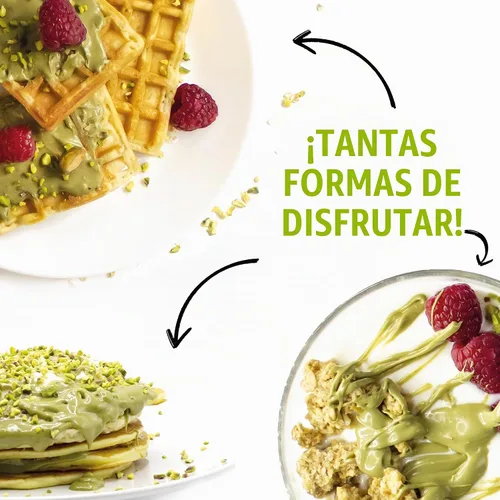 Vista 6 de EATALIAN by AMZ BETTER Crema de proteína de pistacho crujiente untable 7 oz/200 gr, crema de pistacho con granos, pasta de proteínas, sabor dulce