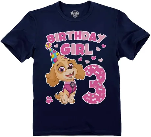 Vista 8 de Time Flies Skye - Camiseta de cumpleaños para niños pequeños, diseño de Patrulla Canina 2nd / Negro