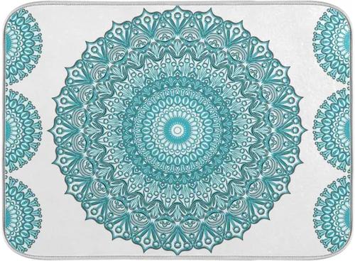 Vista 45 de Tapete de secado de platos súper absorbente, tapete de microfibra de secado rápido, 16 x 18 pulgadas, almohadilla de secado de platos de cocina