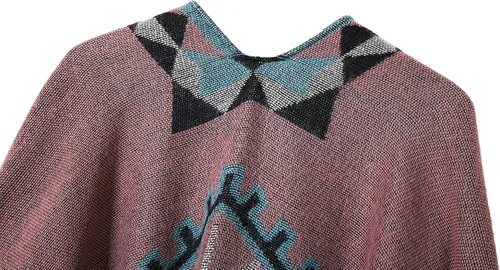 Vista 74 de Chales cálidos para mujer, cárdigan con frente abierto, estilo vintage, poncho
